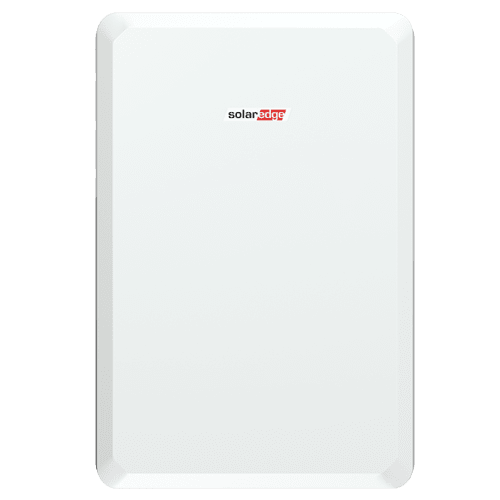 Front view of a SolarEdge battery.